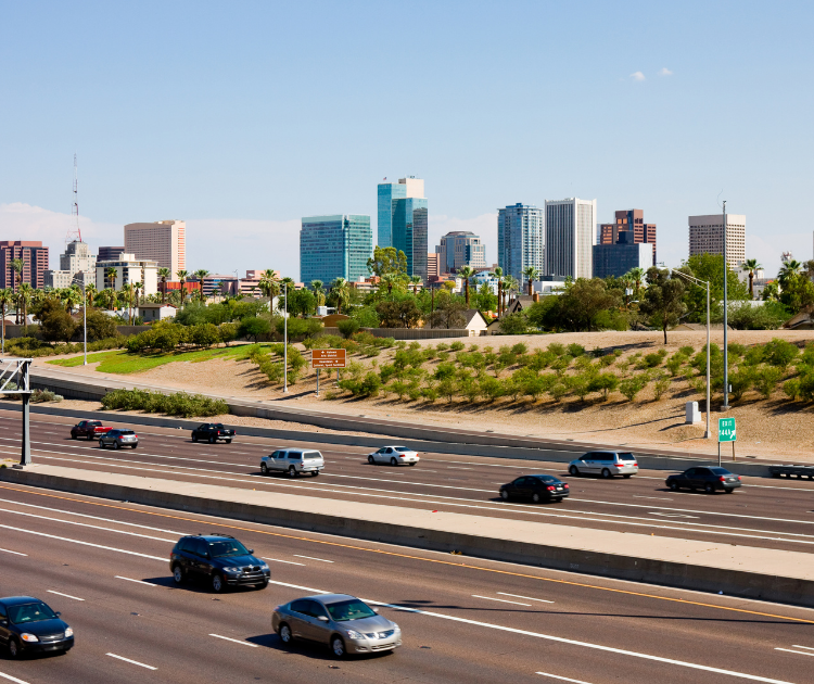 Phoenix interstate with skyline
